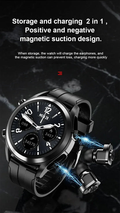 2-in-1 Smartwatch with Wireless Earbuds | Fitness Tracker - The Electronics Place