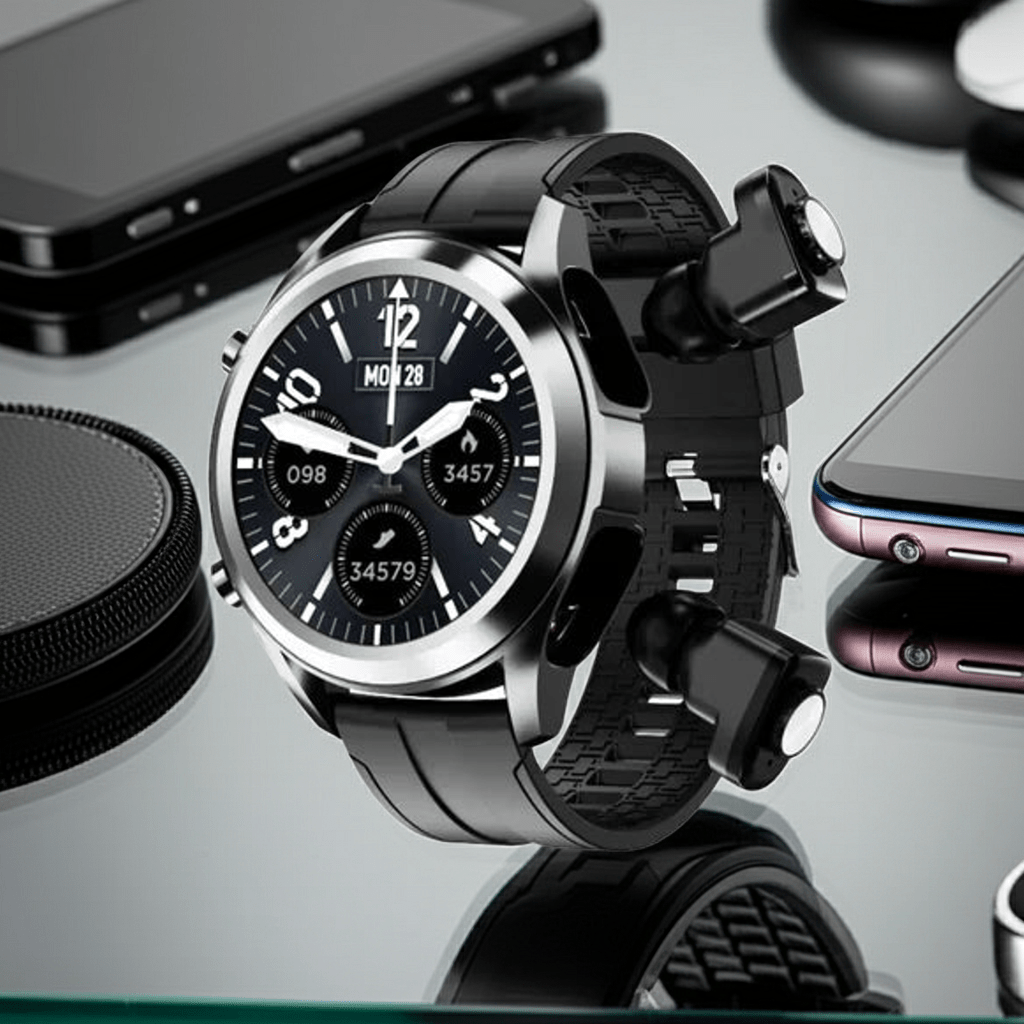 2-in-1 Smartwatch with Wireless Earbuds | Fitness Tracker - The Electronics Place