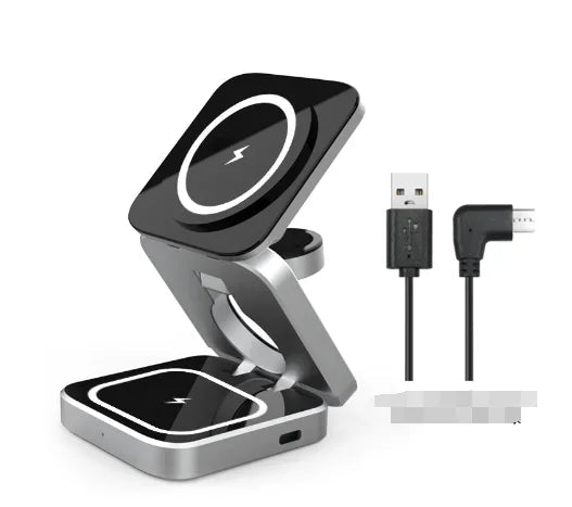 3-in-1 Wireless Charging Station – MagSafe Fast Charger Dock - The Electronics Place
