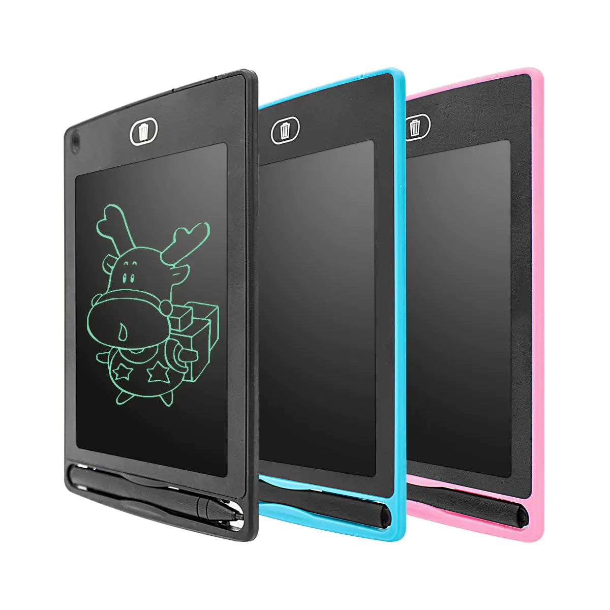 Side view of LCD Writing Tablet for Kids in blue color