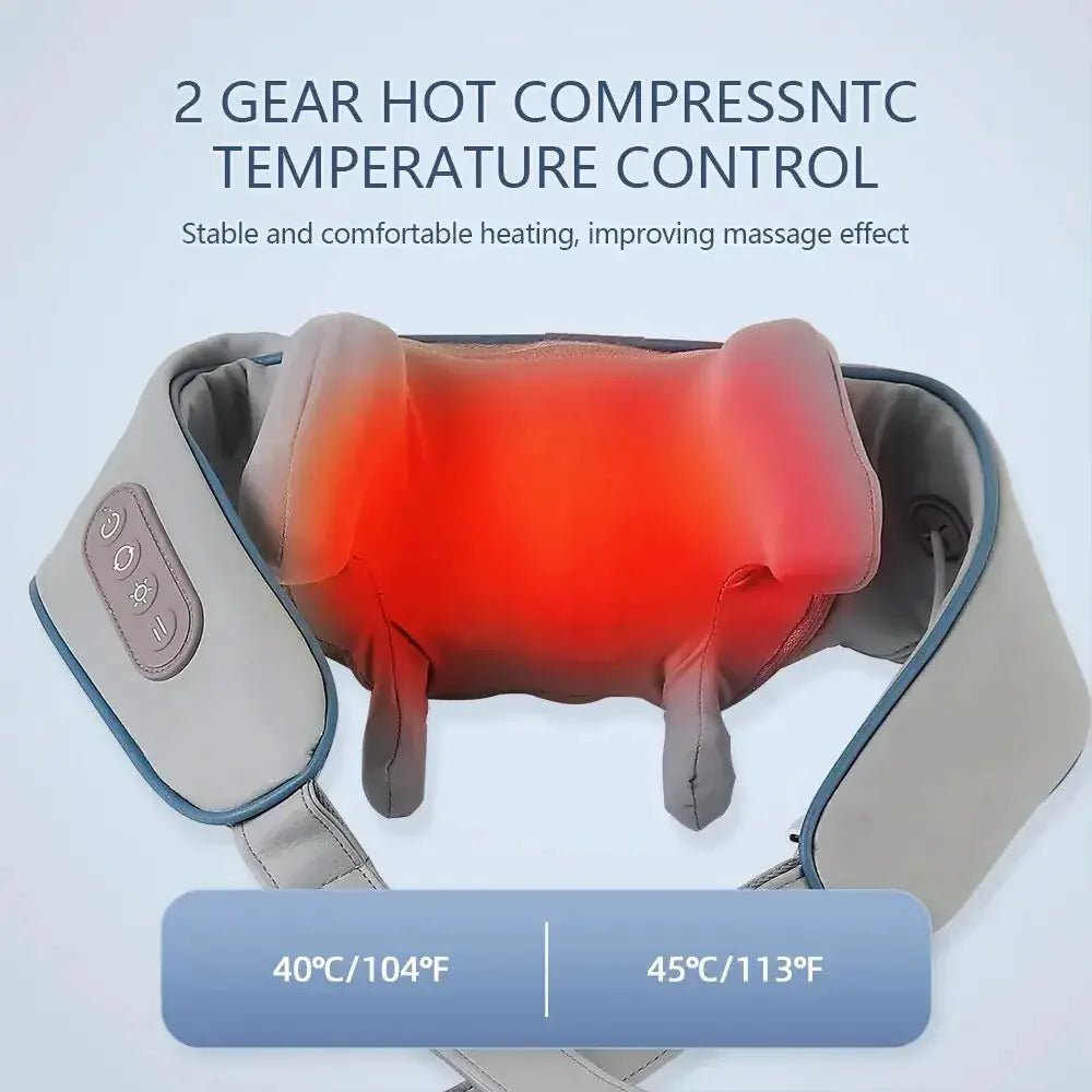 Heated Neck and Shoulder Massager – Shiatsu with Heat - The Electronics Place