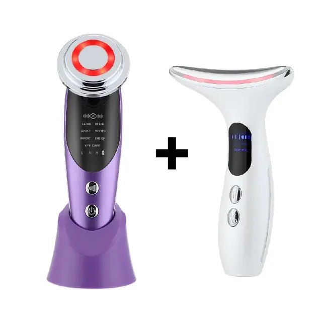 LED Facial Neck Massager RF Skin Tightening Device - The Electronics Place