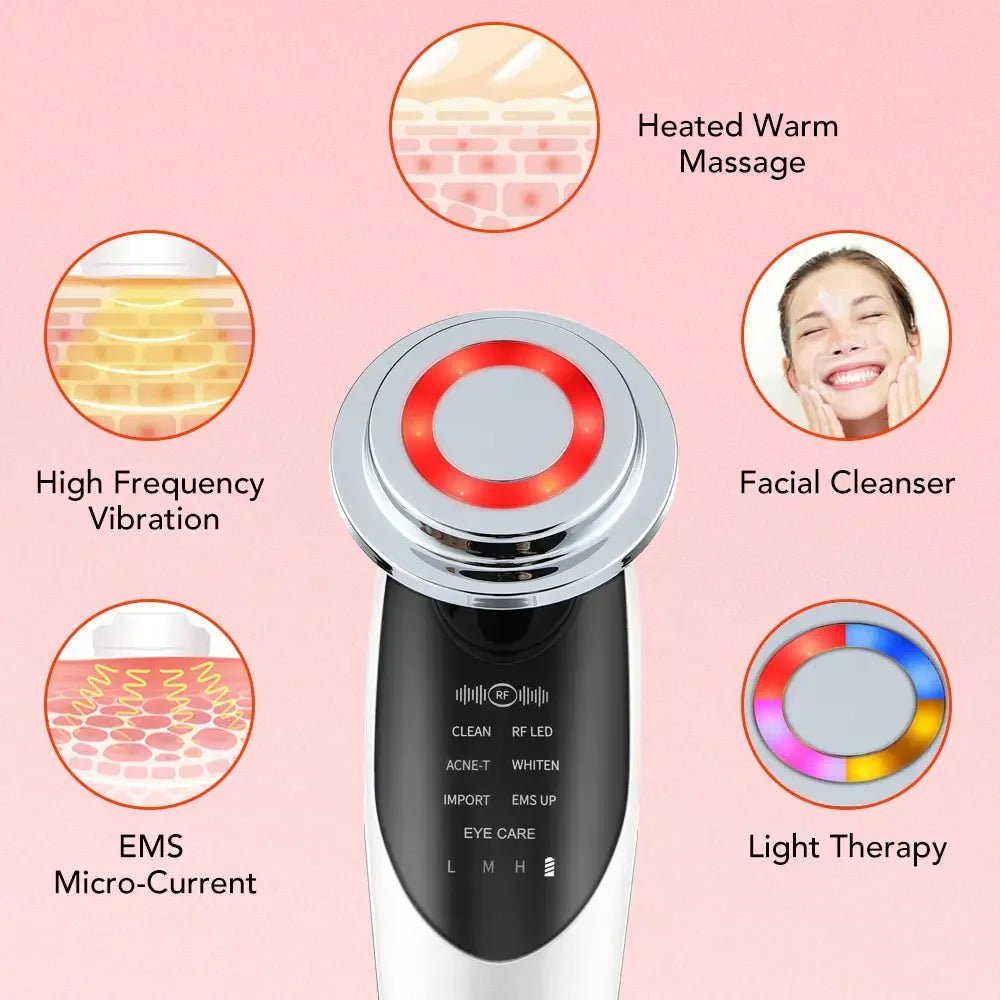 LED Facial Neck Massager RF Skin Tightening Device - The Electronics Place