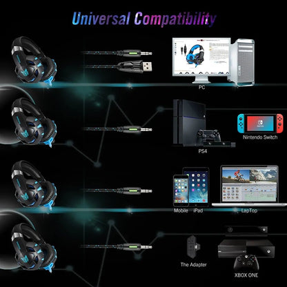 ONIKUMA Wired Gaming Headset – Stereo Surround Sound - The Electronics Place
