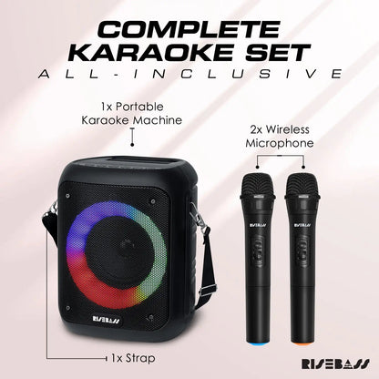 Portable Bluetooth Karaoke Speaker – Wireless Party System - The Electronics Place