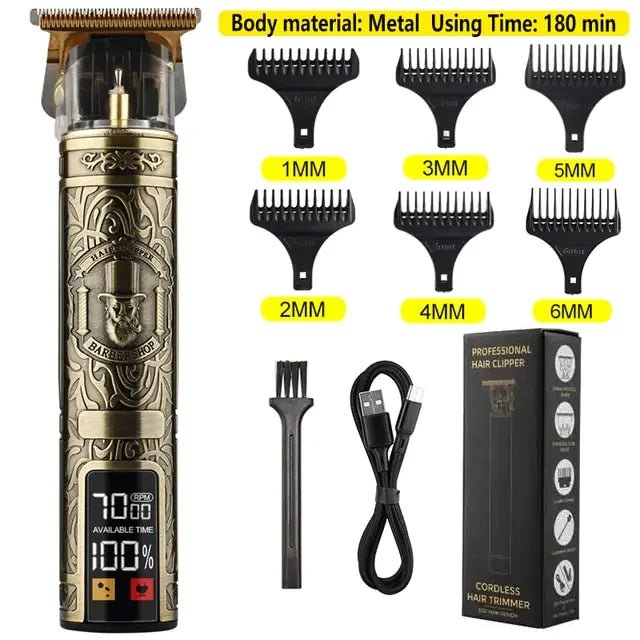 Rechargeable Men’s Hair Trimmer – Cordless Grooming Tool - The Electronics Place