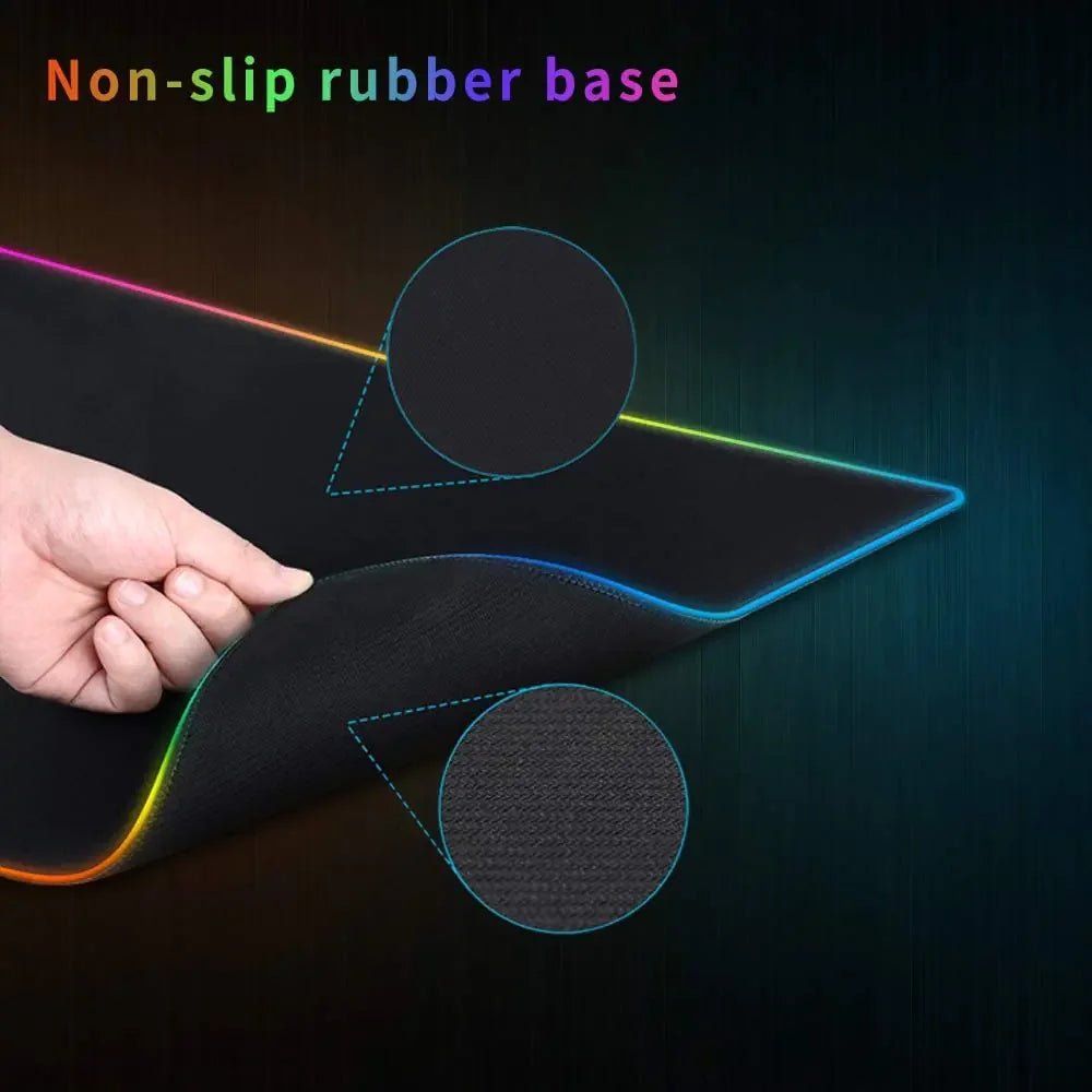 RGB LED Gaming Mouse Pad – Extended Waterproof RGB Desk Mat - The Electronics Place
