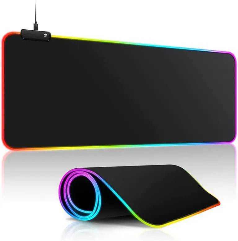 RGB LED Gaming Mouse Pad – Extended Waterproof RGB Desk Mat - The Electronics Place
