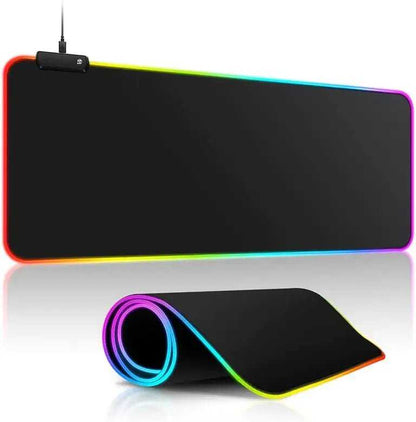 RGB LED Gaming Mouse Pad – Extended Waterproof RGB Desk Mat - The Electronics Place