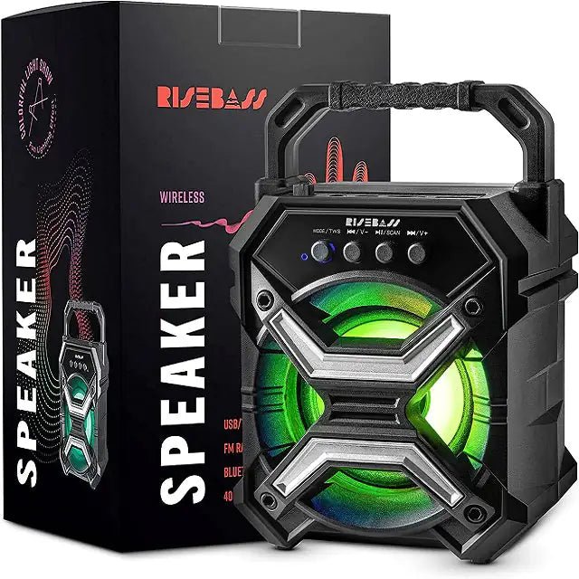Risean Bluetooth Speaker – Portable Wireless Speaker with Deep Bass - The Electronics Place