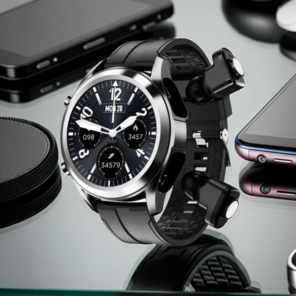 2-in-1 Smartwatch with Wireless Earbuds
